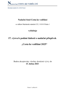 Vyhlaseni_17._vyzvy_Cesta_ke_vzdelani_2025