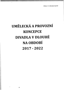 koncepce rozvoje příspěvkové Divadlo v Dlouhé na období 2017 - 2022