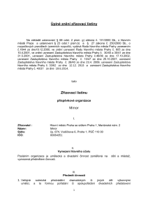 zřizovací listina p.o. Minor