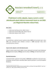 Tonery na SD MHMP v roce 2020
