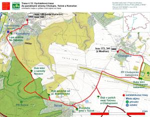 trasa č.12 - Cholupice-Komořany, orientační mapa (3103x2424 pxl, jpeg)