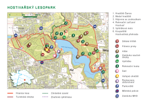 orientační mapa - Hostivařský lesopark, 2017