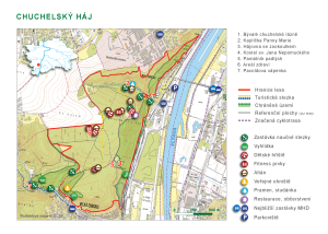 orientační mapa - CHuchelský háj, 2017