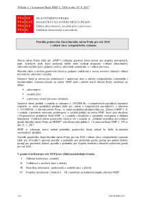 Pravidla grantového řízení HMP pro rok 2018 v oblasti Akce celopražského významu