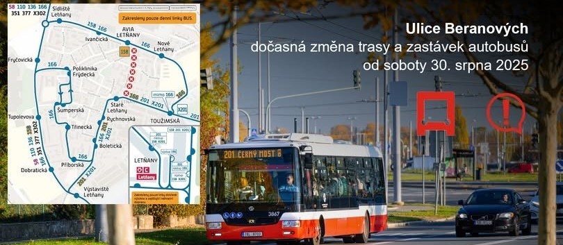Schéma provozu autobusů MHD