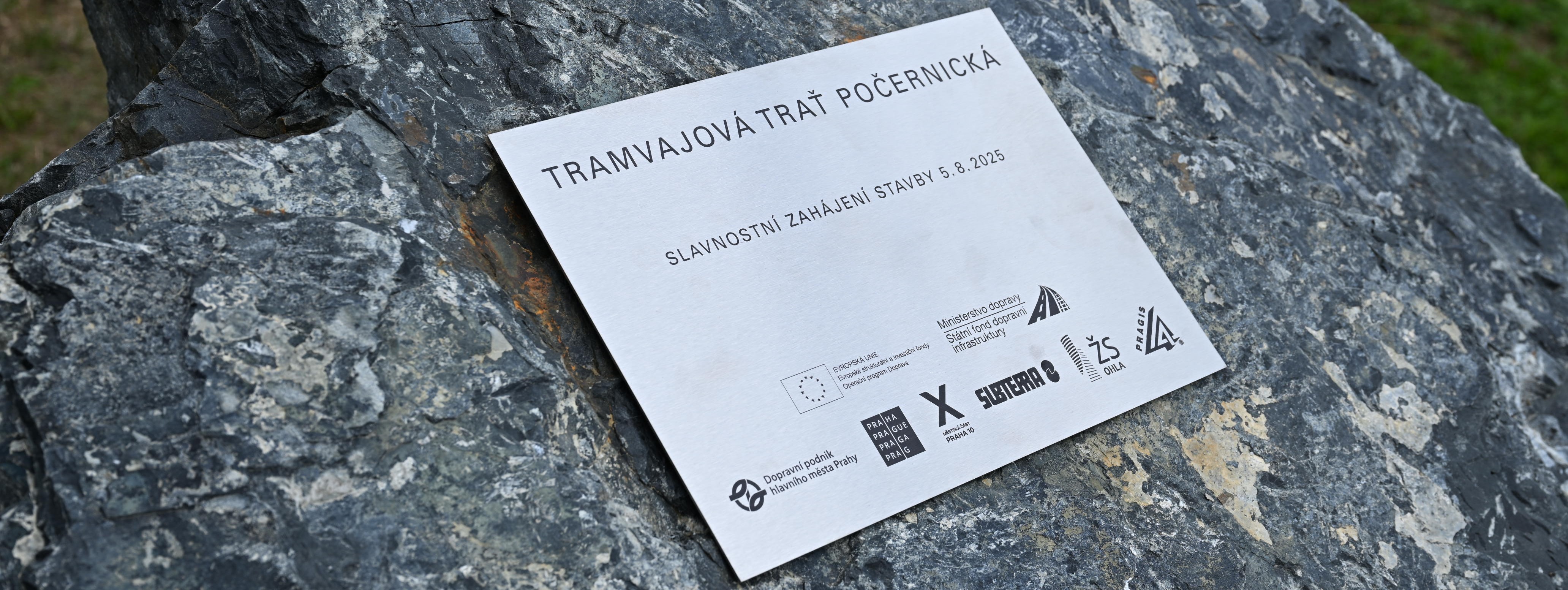 Základní kámen nové tramvajové tratě