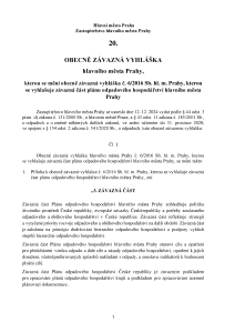 Obecně závazná vyhláška hlavního města Prahy č. 20/2024