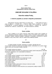 Návrh obecně závazné vyhlášky