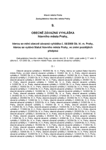 Obecně závazná vyhláška hl. m. Prahy č. 9/2025