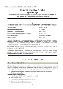 Pravidla grantů pro rok 2015, Příloha č. 1 k usnes.Rady HMP č. 3289 ze dne 19. 12. 2014