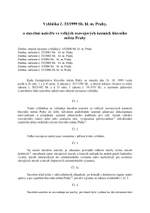 vyhláška č. 33/1999 Sb. hl. m. Prahy, o stavební uzávěře ve velkých rozvojových územích Prahy