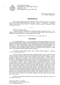 Poskytnutá informace na základě žádosti paní Bělské