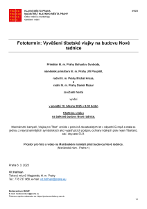 250306 - Avízo  - Vyvěšení tibetské vlajky