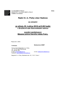 Ocenění zaměstnanců Městské policie hlavního města Prahy