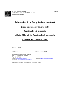Předání Primátorského štítu a medaile vítězům 105. ročníku Primátorských osmiveslic