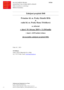 Zahájení projektů H40