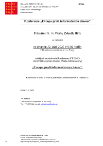 Konference „Evropa proti informačnímu chaosu“
