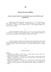 Obecně závazná vyhláška č. 18/2011 Sb. hl. m. Prahy