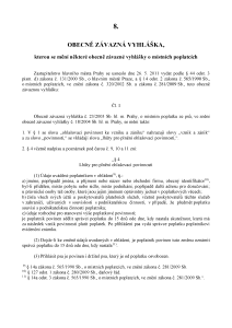 Obecně závazná vyhláška č. 8/2011 Sb. hl. m. Prahy