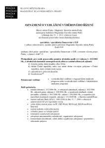 1827050_specialista / specialistka financování z ESF v odboru zdravotnictví, sociální péče a prevence