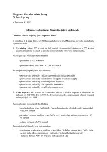 Přehled kontrol za odbor ODO rok 2022