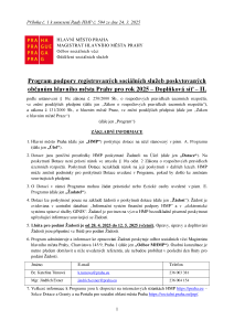 Program Doplňková síť &#8211; II. pro rok 2025