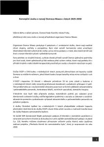 Koncepční úvaha o rozvoji příspěvkové organizace hl. m. Prahy Domov Maxov (2025-2030)