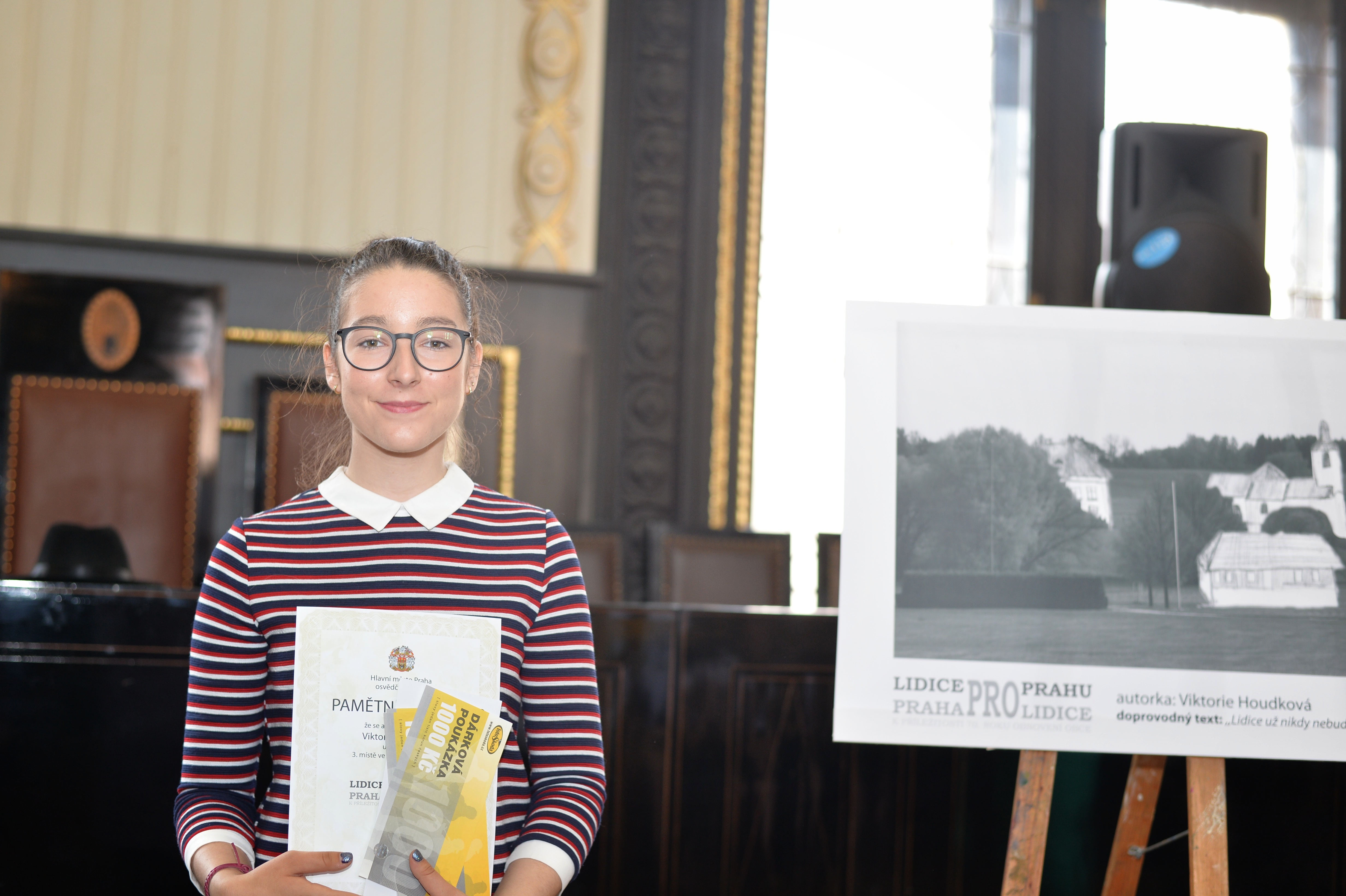 Pražští studenti si na Staroměstské radnici připomněli výročí vyhlazení obce Lidice