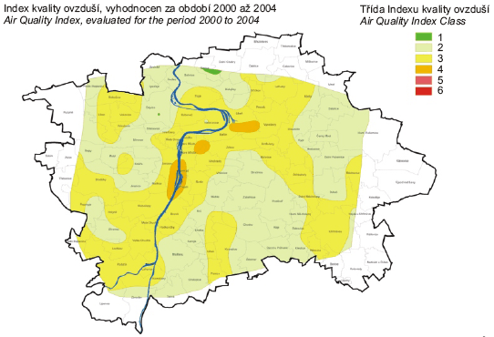 Izokoncentrační vrstvy zpracované pro druhou etapu mobilních měření systémem SZÚ v měřicí síti v Praze, 2000–2004